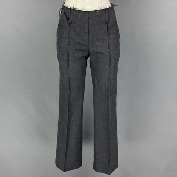 ROKH Size S Grey Twill Raw Edge Dress Pants - Picture 1 of 1
